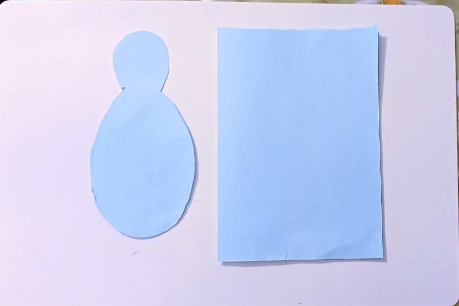 Павлин из бумаги вырезаем голубой